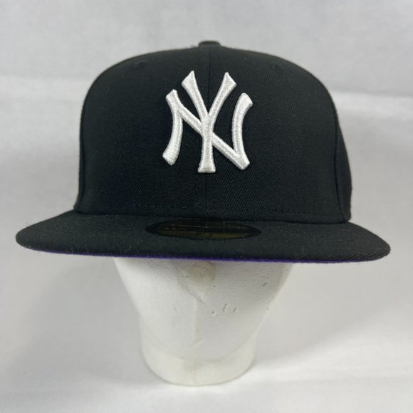New Era x Hat Club 59FIFTY NY YANKEES Black PURPLE USA FLAG  display picture 3
